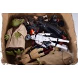 A BOX OF LFL STAR WARS FIGURES AND TOYS, to include a 2005 Hasbro electronic 'Call Upon Yoda'