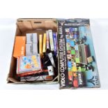 A BOXED ATARI 2600, BOXED ATARI 2600 GAMES AND A TELESPORT GAME CONSOLE, boxed games include Space