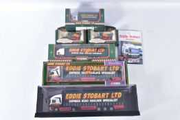 A QUANTITY OF BOXED CORGI CLASSICS EDDIE STOBART DIECAST VEHICLES, to include Modern Trucks E.R.F.