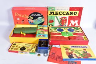 A BOXED MECCANO SET No.6, contents not checked but appears largely complete, with a boxed Meccano