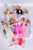 A QUANTITY OF UNBOXED AND ASSORTED MODERN MATTEL BARBIE DOLLS, majority in Wedding dresses or