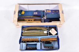 A QUANTITY OF ASSORTED HORNBY DUBLO MODEL RAILWAY ITEMS, all in playworn condition, not tested, to