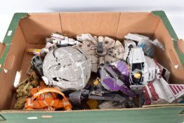 A QUANTITY OF UNBOXED AND ASSORTED HASBRO STAR WARS TRANSFORMERS FIGURES, all in playworn