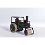 A MARKLIN LIVE STEAM ROLLER, No.4084, playworn condition, not tested, may not be complete, funnel