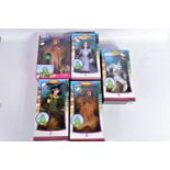 FIVE BOXED MODERN MATTEL BARBIE WIZARD OF OZ DOLLS, Four Barbie Collector Pink Label, Dorothy (