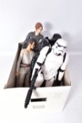 A COLLECTION OF LARGE COLLECTABLE JAKKS PACIFIC 2014 STAR WARS FIGURES, to include a Darth Vader,