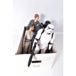 A COLLECTION OF LARGE COLLECTABLE JAKKS PACIFIC 2014 STAR WARS FIGURES, to include a Darth Vader,