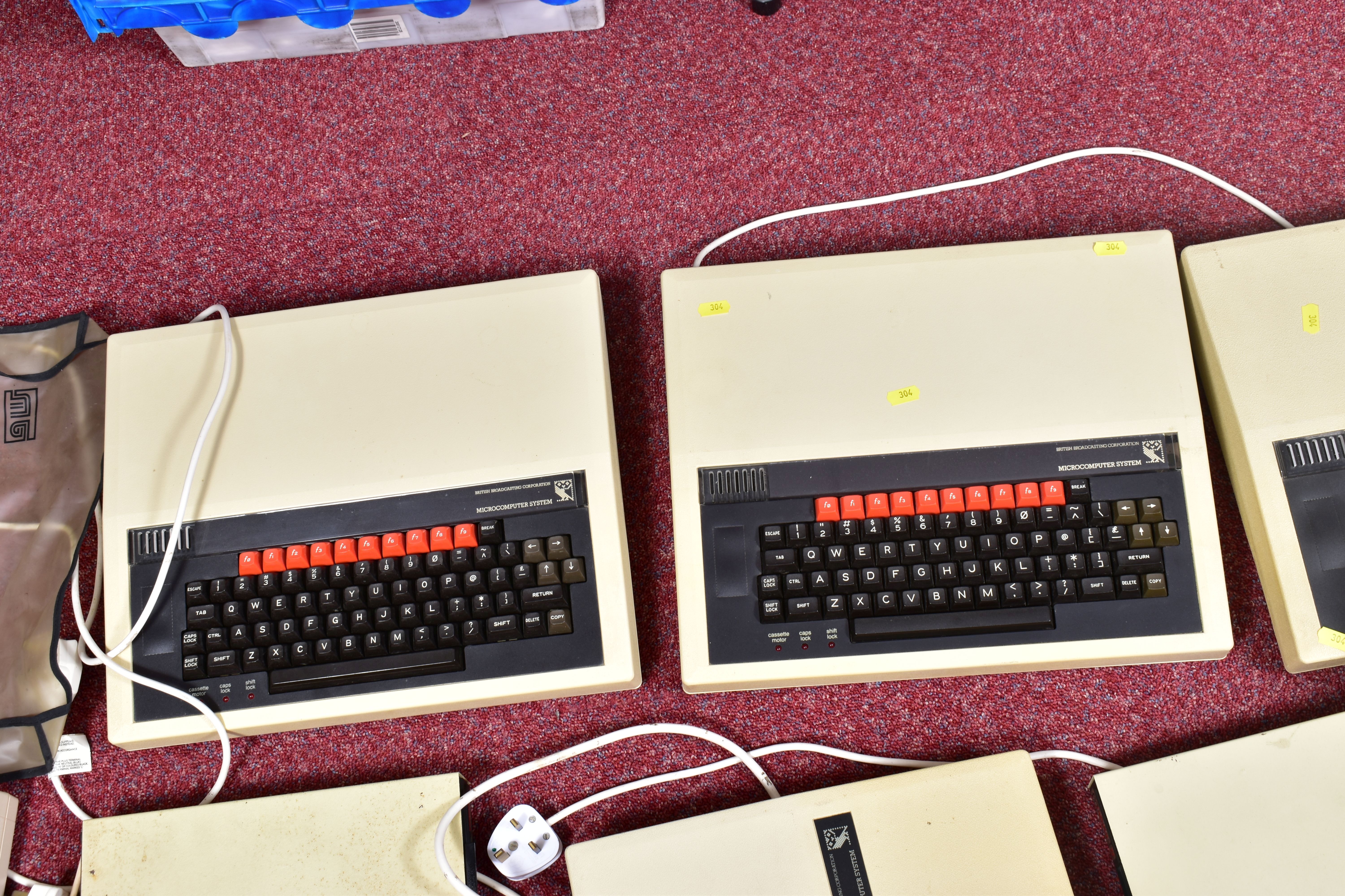 THREE BBC MICROS, COMPUTER MONITOR AND ACCESSORIES, to include three BBC Micro computers, a Phillips - Image 12 of 15