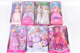 SIX BOXED MODERN MATTEL BARBIE DOLLS , Barbie and the Magic of Pegasus, Annika Barbie and the