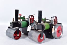 TWO UNBOXED MAMOD LIVE STEAM ROLLERS, No.SR1A, not tested, one appears incomplete, both in