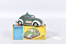 A BOXED CORGI TOYS VOLKSWAGEN BEETLE EUROPEAN POLICE CAR, No.492, playworn condition missing decal