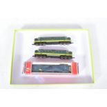 THREE LIMA N GAUGE CLASS 55 DELTIC LOCOMOTIVES, 2 x unboxed 'Meld' No.D9003, B.R. two tone green