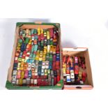 A QUANTITY OF UNBOXED AND ASSORTED PLAYWORN DIECAST VEHICLES, mainly Matchbox 1 - 75 series