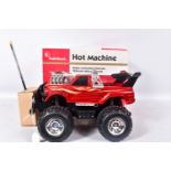 A BOXED RADIO SHACK PLASTIC RADIO CONTROL HOT MACHINE PICK UP TRUCK, No.60-4188, not tested but