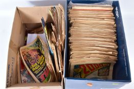 TWO BOXES OF COMICS INCLUDING 2000AD NO.1, comics include 2000AD Numbers 1, 4-11, 15-24, 26-27, 30-