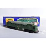 A BOXED HORNBY DUBLO DELTIC LOCOMOTIVE, unnumbered in B.R. green livery (3232), appears largely