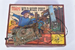 A BOXED TIMPO TOYS WILD WEST FORT, No.259 (R6556), contents not checked but appears to be the fort