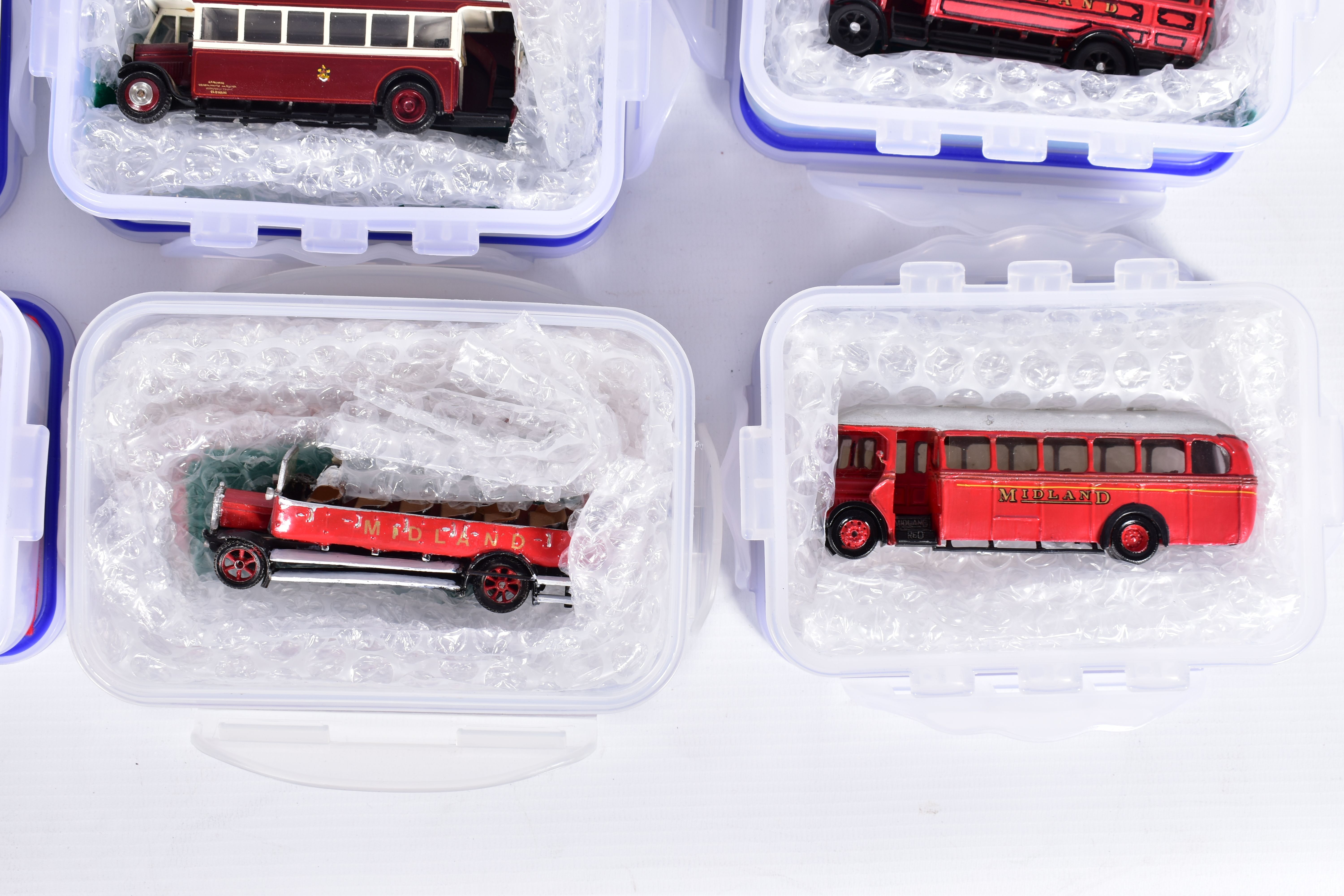 A COLLECTION OF CONSTRUCTED WHITEMETAL KIT MIDLAND RED BUS MODELS, all are 1/76 scale kit models and - Image 2 of 11