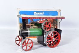 A BOXED MAMOD LIVE STEAM TRACTION ENGINE, No.TE1A, not tested, playworn condition and has been fired