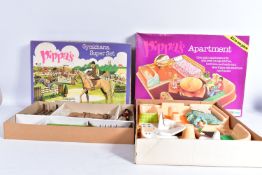 A BOXED PALITOY PIPPA'S GYMKHANA SUPER SET, No.32535, appears complete with doll, clothing, pony,
