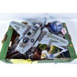 A BOX OF EARLY 21ST CENTURY LFL STAR WARS AIRCRAFT, VEHICLES AND PARTS, to include a 2009 Octuptarra