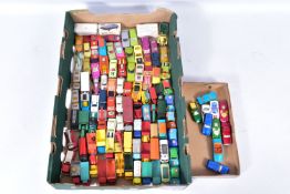 A QUANTITY OF UNBOXED AND ASSORTED PLAYWORN MAINLY MATCHBOX 1-75 SERIES DIECAST VEHICLES, mixture of