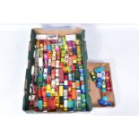 A QUANTITY OF UNBOXED AND ASSORTED PLAYWORN MAINLY MATCHBOX 1-75 SERIES DIECAST VEHICLES, mixture of