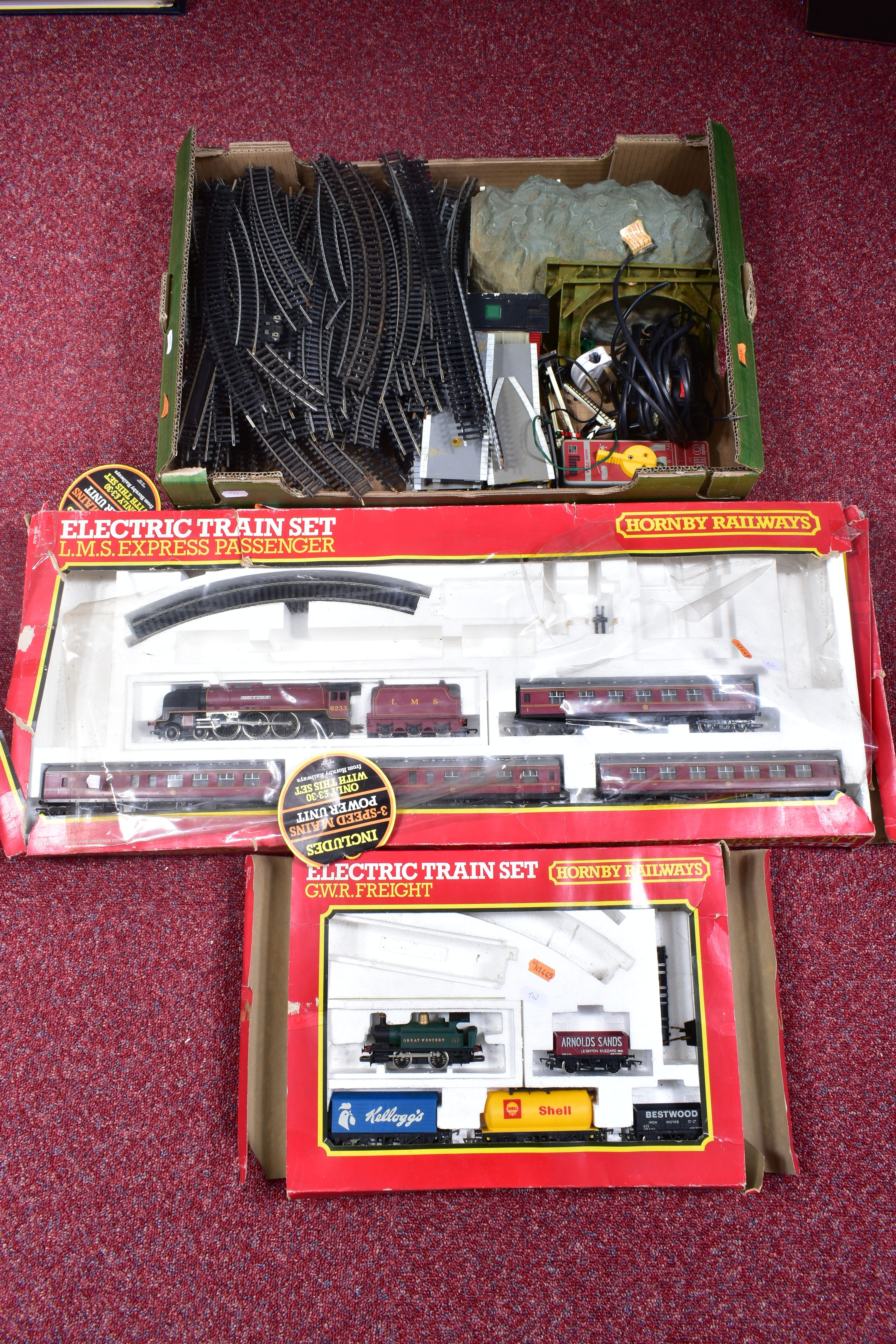 TWO BOXED HORNBY RAILWAYS OO GAUGE MODEL RAILWAYS SETS, G.W.R. Freight Set, No.R783, comprising