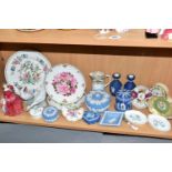 A GROUP OF CERAMICS, to include a Royal Doulton Blithe Morning HN2065 figurine, two Nao ducks, seven
