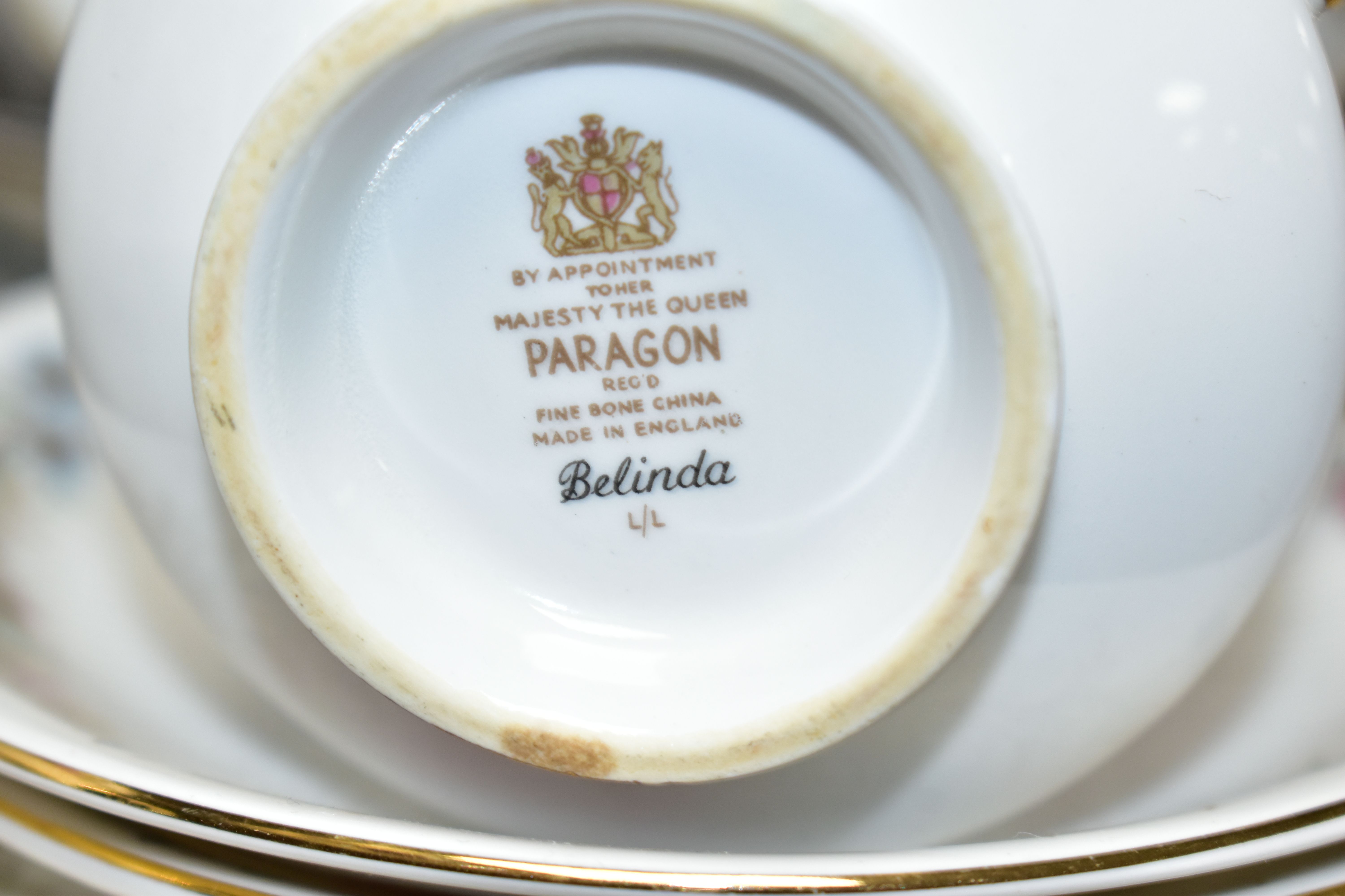 A PARAGON 'BELINDA' PATTERN DINNER SERVICE, comprising ten dinner plates, ten side plates, one bread - Image 6 of 7