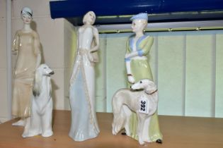 THREE ROYAL DOULTON REFLECTIONS FIGURINES, comprising Park Parade HN3116, signed in gold to base