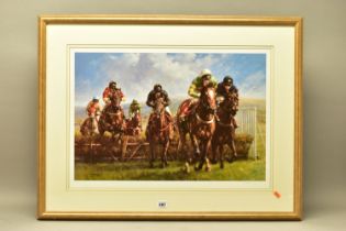 GRAHAM ISOM (BRITISH CONTEMPORARY) 'ISTABRAQ', a limited edition horse racing print, signed,