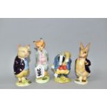 FOUR BESWICK BEATRIX POTTER FIGURES, comprising Foxy Whiskered Gentleman, First Version BP-2,