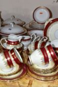 A ROYAL GRAFTON 'MAJESTIC' PATTERN DINNER SET TOGETHER WITH A ROYAL GRAFTON 'BALMORAL' PATTERN TEA