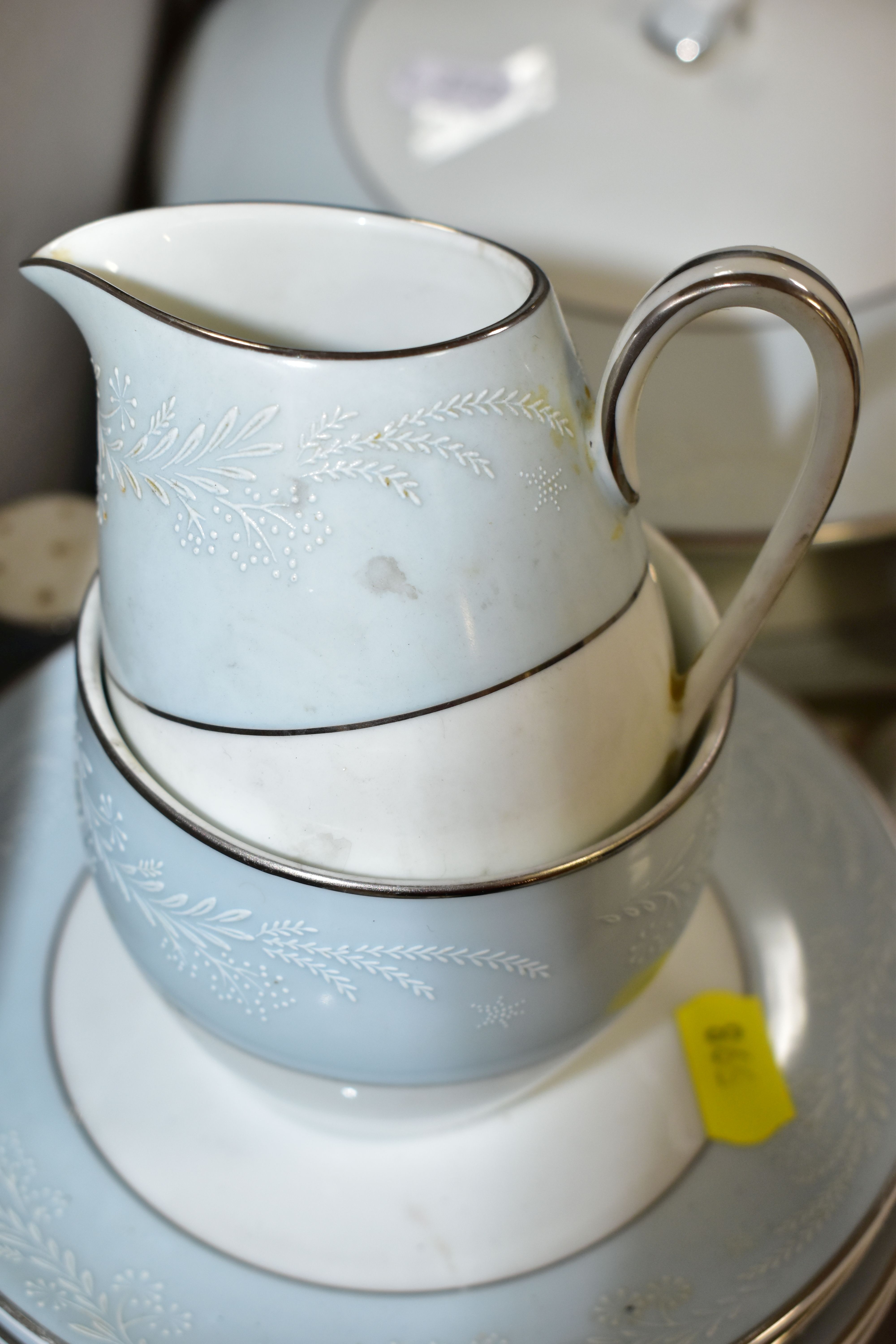 A JAPANESE NORITAKE CHINA 'LAUREATE' PATTERN 5651 PART DINNER SET, comprising three tea cups (one - Image 2 of 5