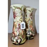 A PAIR OF MOORCROFT 'SUNDERLAND' PATTERN LIMITED EDITION BALUSTER VASES BY SHIRLEY HAYES, circa