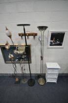 A SELECTION OF OCCASIONAL FURNITURE, to include a gilt bevelled edge mirror, 104cm x 74cm, another