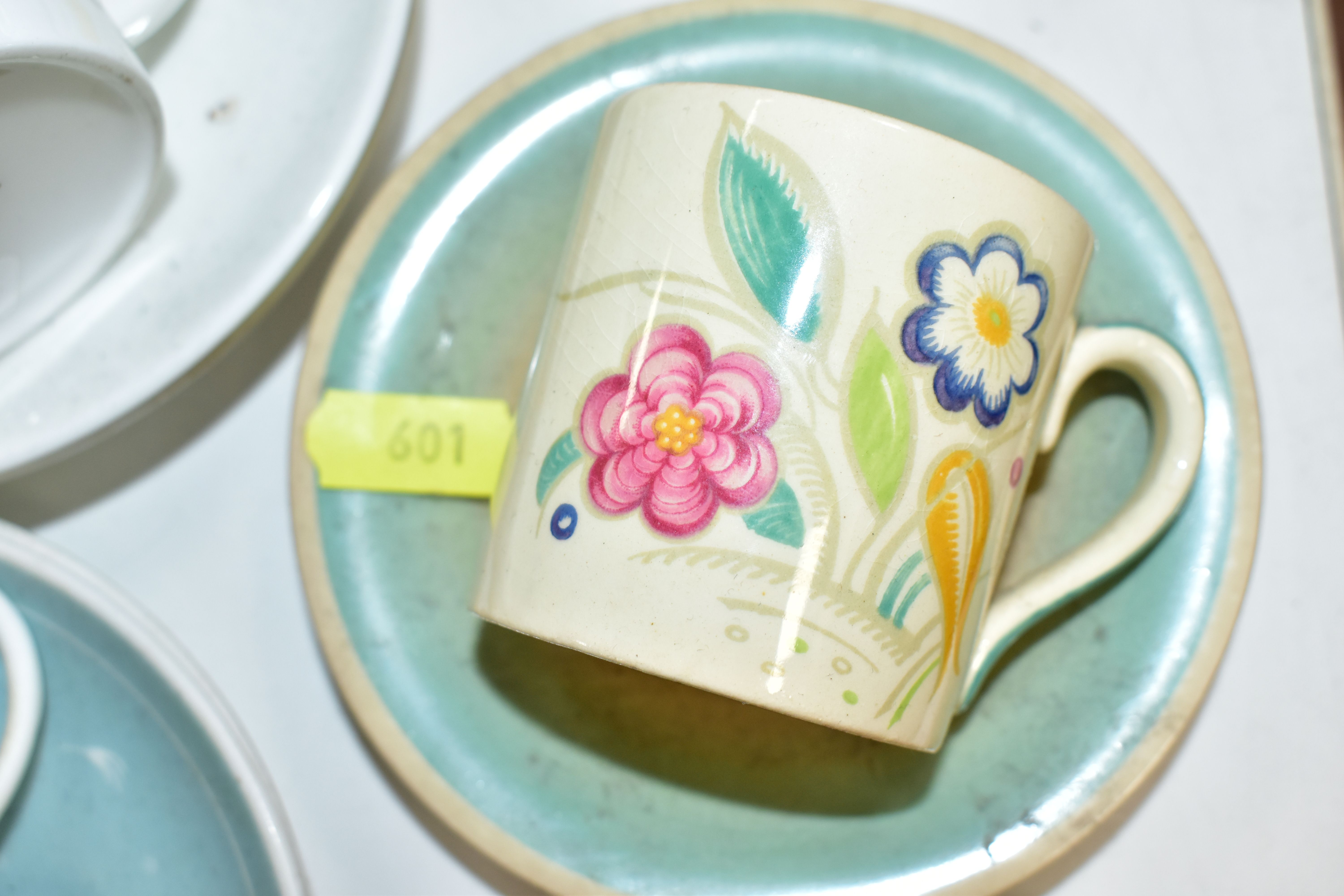 A COLLECTION OF SUSIE COOPER DESIGN COFFEE CUPS AND SAUCERS AND TWO OTHER TRIOS, the Susie Cooper to - Image 3 of 5