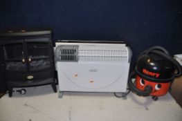 A HENRY HVK200 NUMATIC VACUUM no pole or brush bar along with a De'Longhi HN25 panel heater, De'