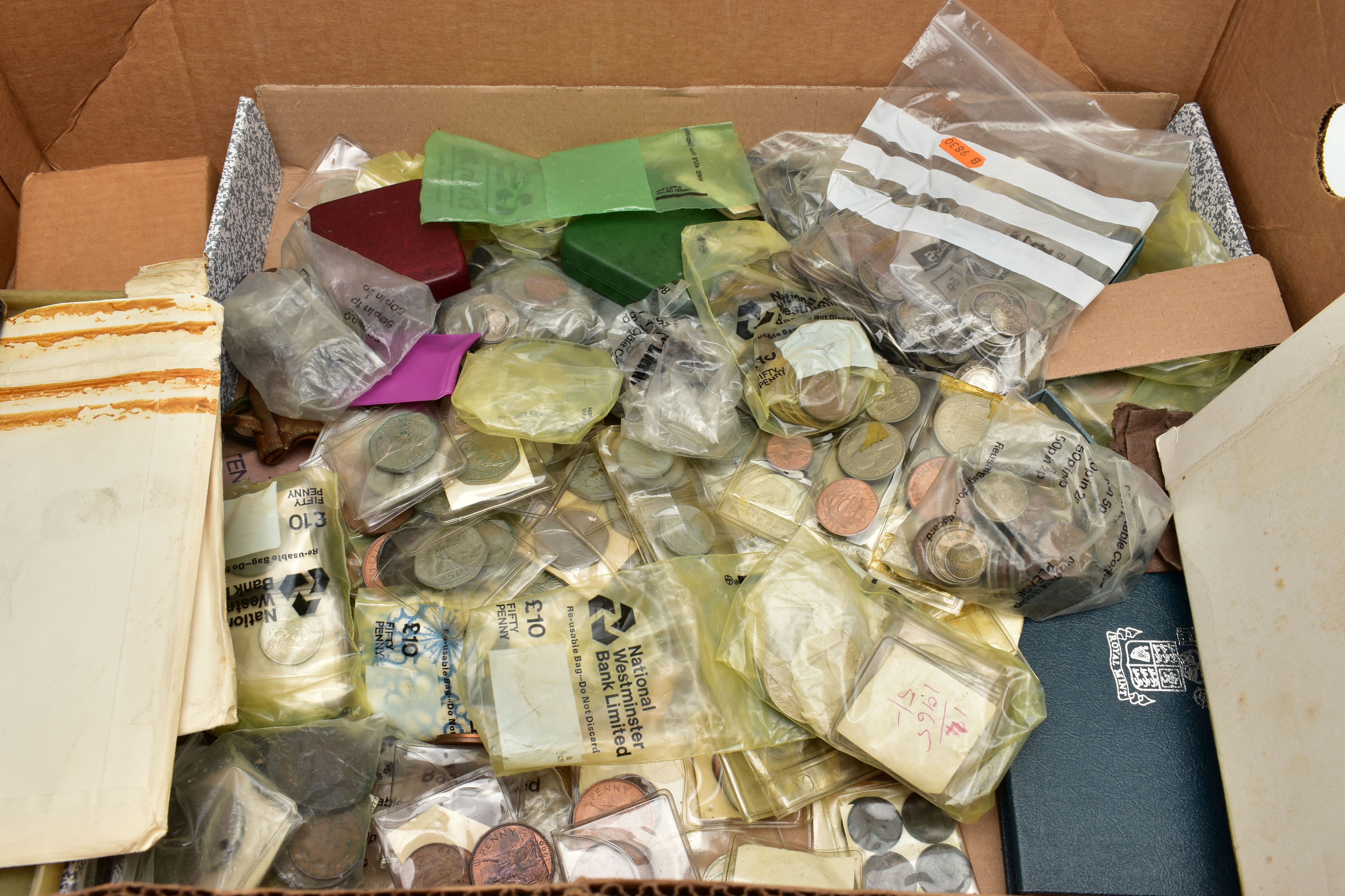 TWO LARGE BOXES CONTAINING UK AND WORLD COINS, to include some UK and Ireland BU and proof year sets - Image 5 of 12
