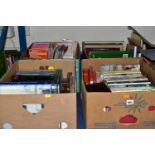 BOOKS & EPHEMERA, four boxes containing approximately eighty titles, mostly historical from