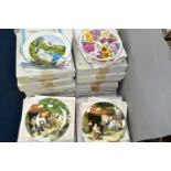 EIGHTEEN BOXED COLLECTABLE PLATES, comprising Royal Albert series 'A Bouquet for the Queen Mother'