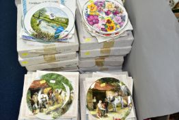 EIGHTEEN BOXED COLLECTABLE PLATES, comprising Royal Albert series 'A Bouquet for the Queen Mother'