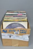 A BOX OF PUNK AND NEW WAVE VINYL SINGLES, approximately eighty to ninety records, mainly picture