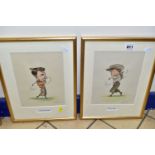 PETER HOBBS (19TH -20TH CENTURY), THREE GOLFING CARICATURE SKETCHES, comprising Percy Allis, Jose