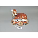 A ROYAL CROWN DERBY DEER, designed by John Ablitt, a Guild Member's Exclusive, introduced in 1994,