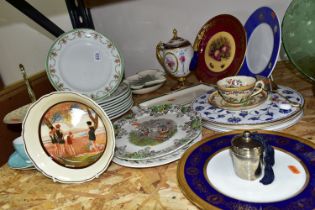 A COLLECTION OF CERAMICS AND MISCELLANEOUS DINNERWARE, comprising a Spode limited edition plate