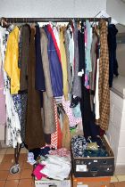 A LARGE COLLECTION OF VINTAGE LADIES CLOTHING, to include three boxes of clean and packaged ladies