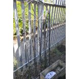 A SINGLE WROUGHT IRON GATE, width 74cm x 186cm