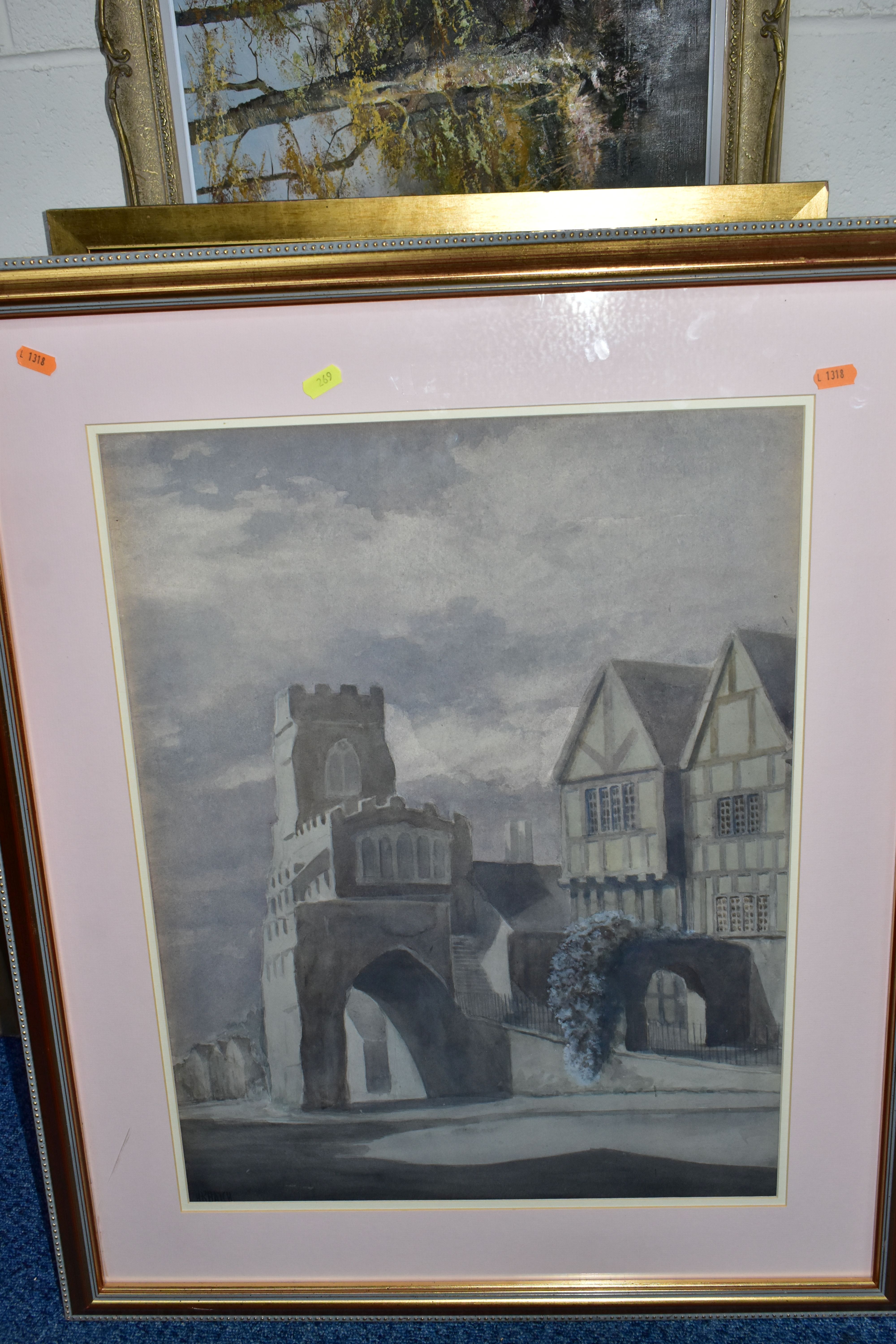 PAINTINGS AND PRINTS ETC, to include a W.R. Hatch watercolour depicting St James Chapel and Lord - Bild 3 aus 5